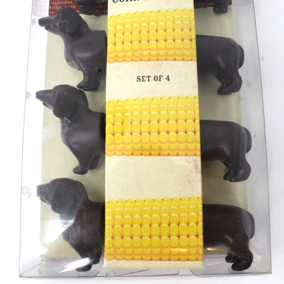 World Market Corn Holders Dachshund Weiner Dog Stainless Steel Lot Of 2 Packages - Picture 6 of 10